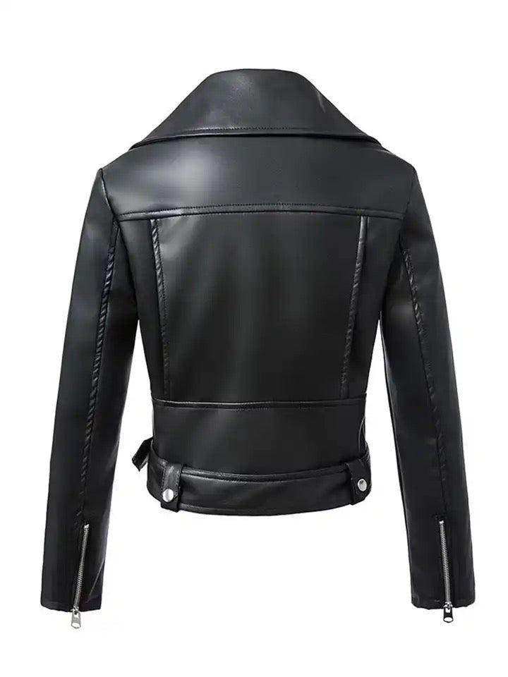 Black leather jacket