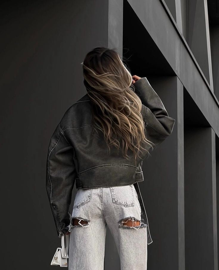 Gray denim jacket