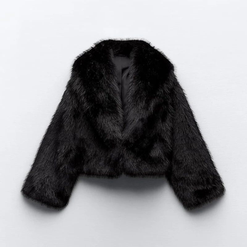 Black fur coat